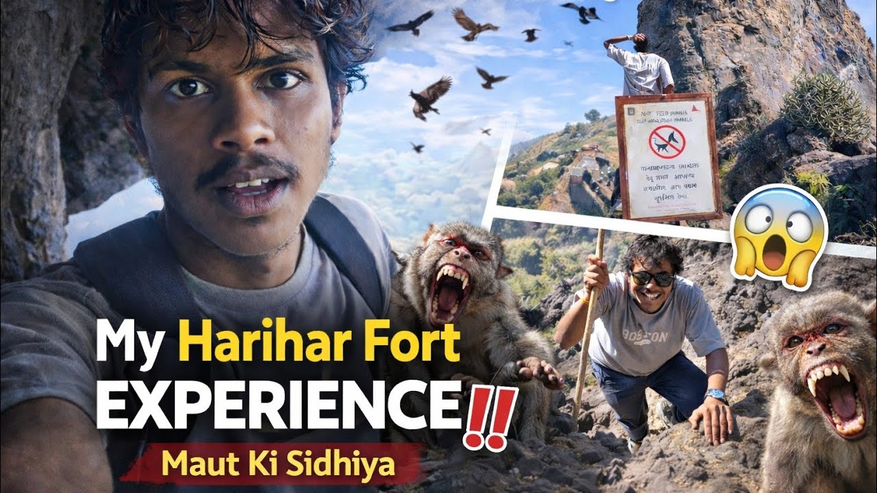 Harihar Fort Trek Experience 😱 | India’s Most Dangerous Steps? | Full Vlog
