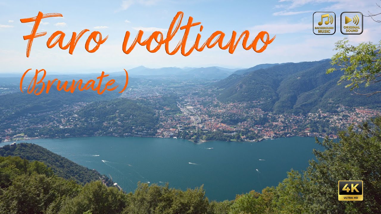 Faro voltiano (Brunate) Italy | View of Lake Como from the observation deck | Beautiful piano musik