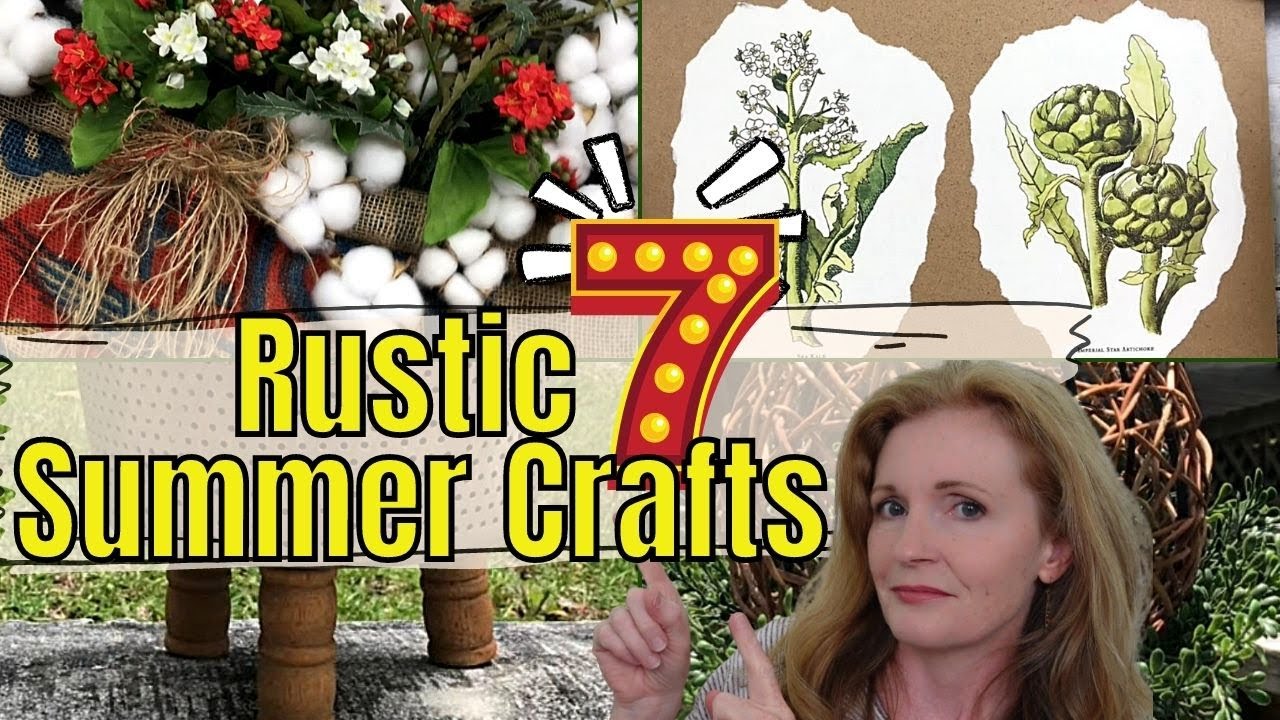 Rustic Summer DIY Decor Ideas from Thrift and Dollar Tree Items