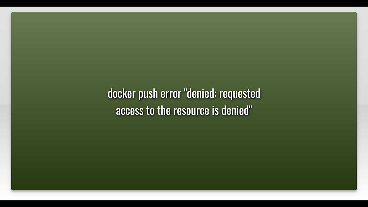 docker push error 