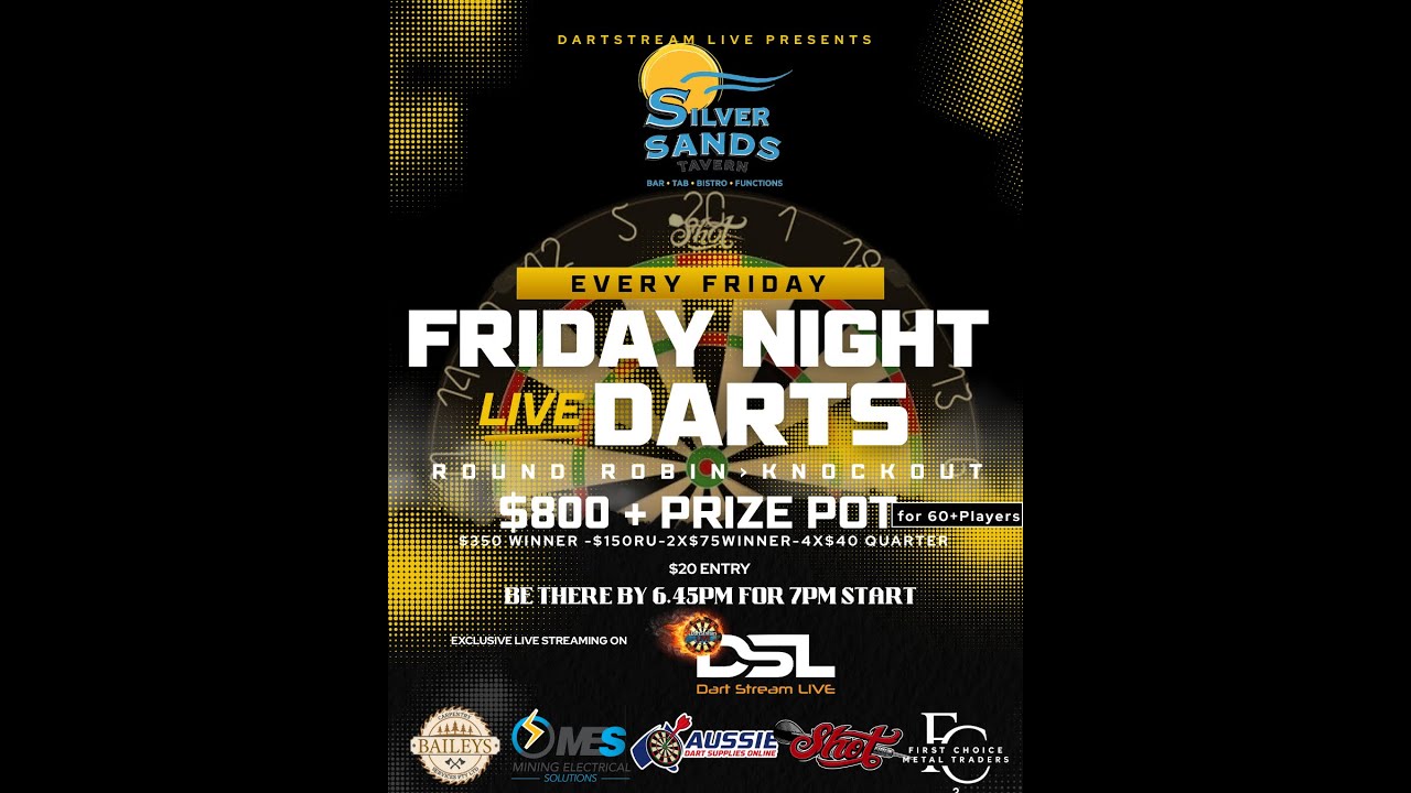 DSL Silver Sands Friday Night  LIVE darts 27 Feb 2026