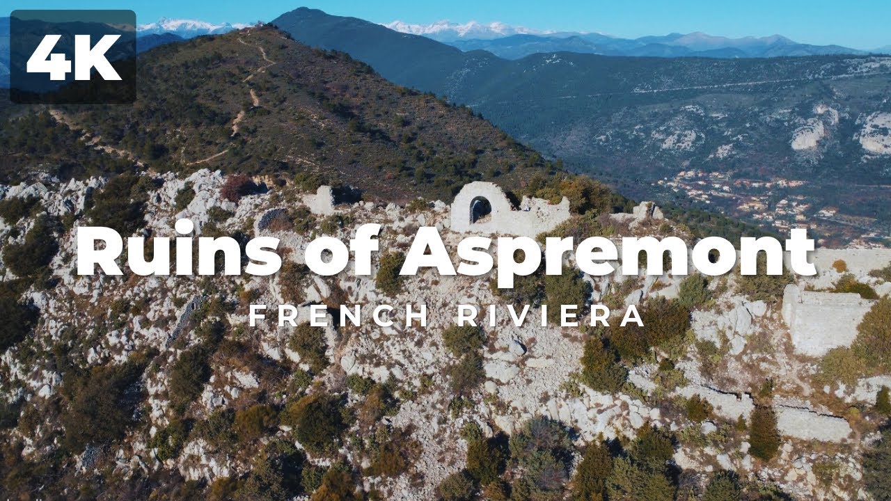 Ruins of Aspremont castle, Aspremont, France - 4K