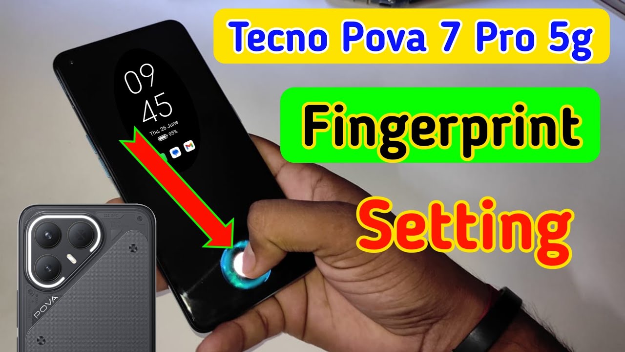 Tecno pova 7 pro 5g display fingerprint setting/Tecno pova 7 pro fingerprint screen lock/fingerprint