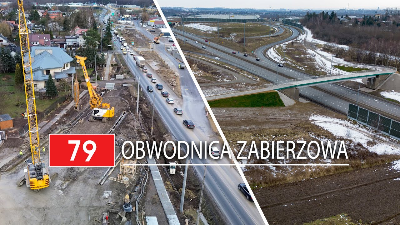 DK79 - Obwodnica Zabierzowa | Tunel T-1 + Kładka | Styczeń 2025 DRON