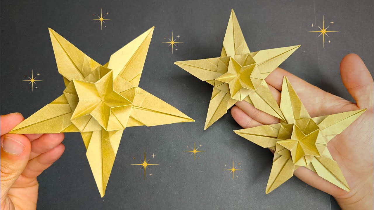 Easy Paper Christmas Star | How to fold easy origami stars