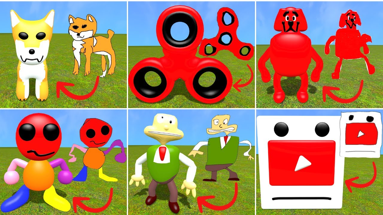 2ِD Vs 3D NEW UPDATE RANDOM 3D SANIC CLONES MEMES NEXTBOT IN Garry's Mod