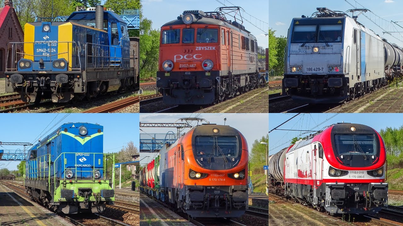 Pociągi na stacji Radzionków | 11 towarowych i 6 luzaków