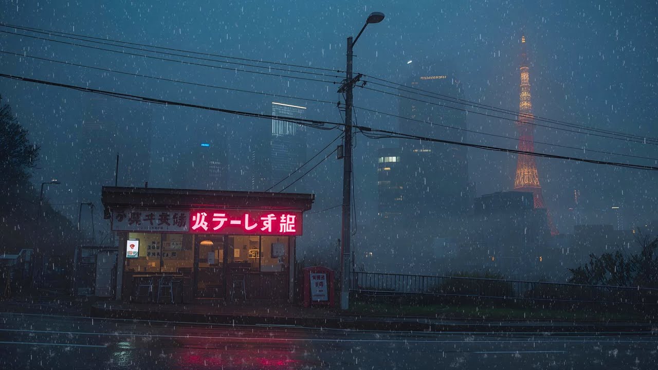 90s Rainy Tokyo Night — Chill Lofi Beats to Study To