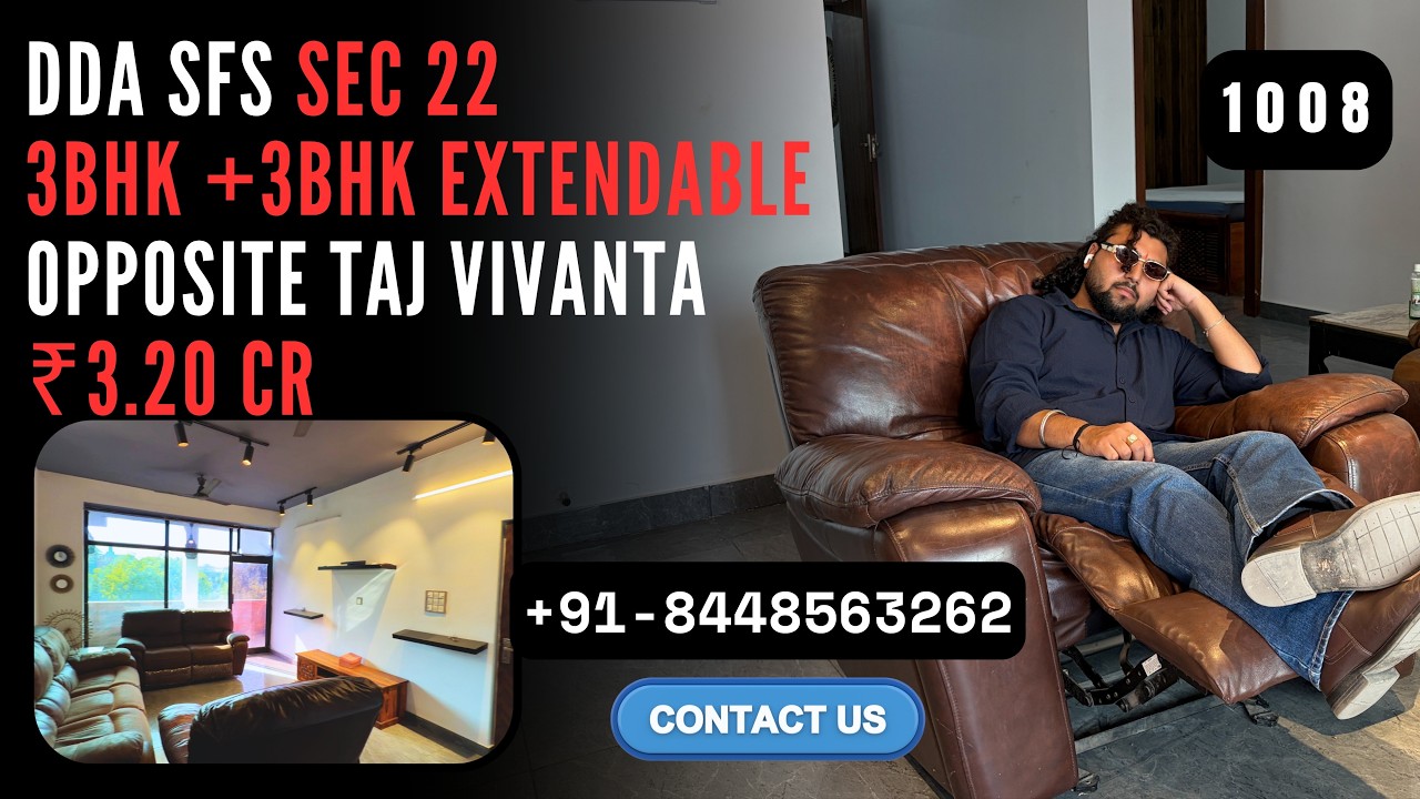 DDA SFS Sector 22 🏢 3BHK 3 Bath + Extendable Rooftop | Hot Deal ₹3.20 Cr