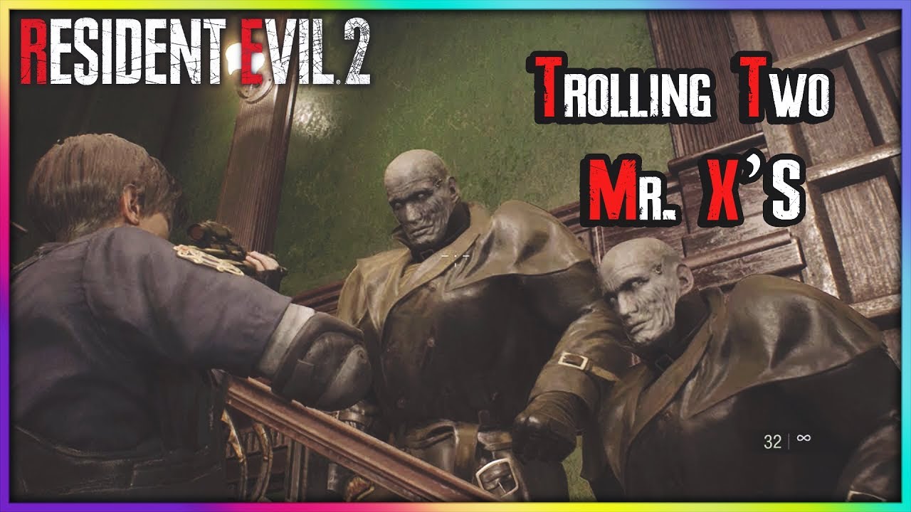 Resident Evil 2 Remake Glitches - Messing With Two Mr.X/Tyrants