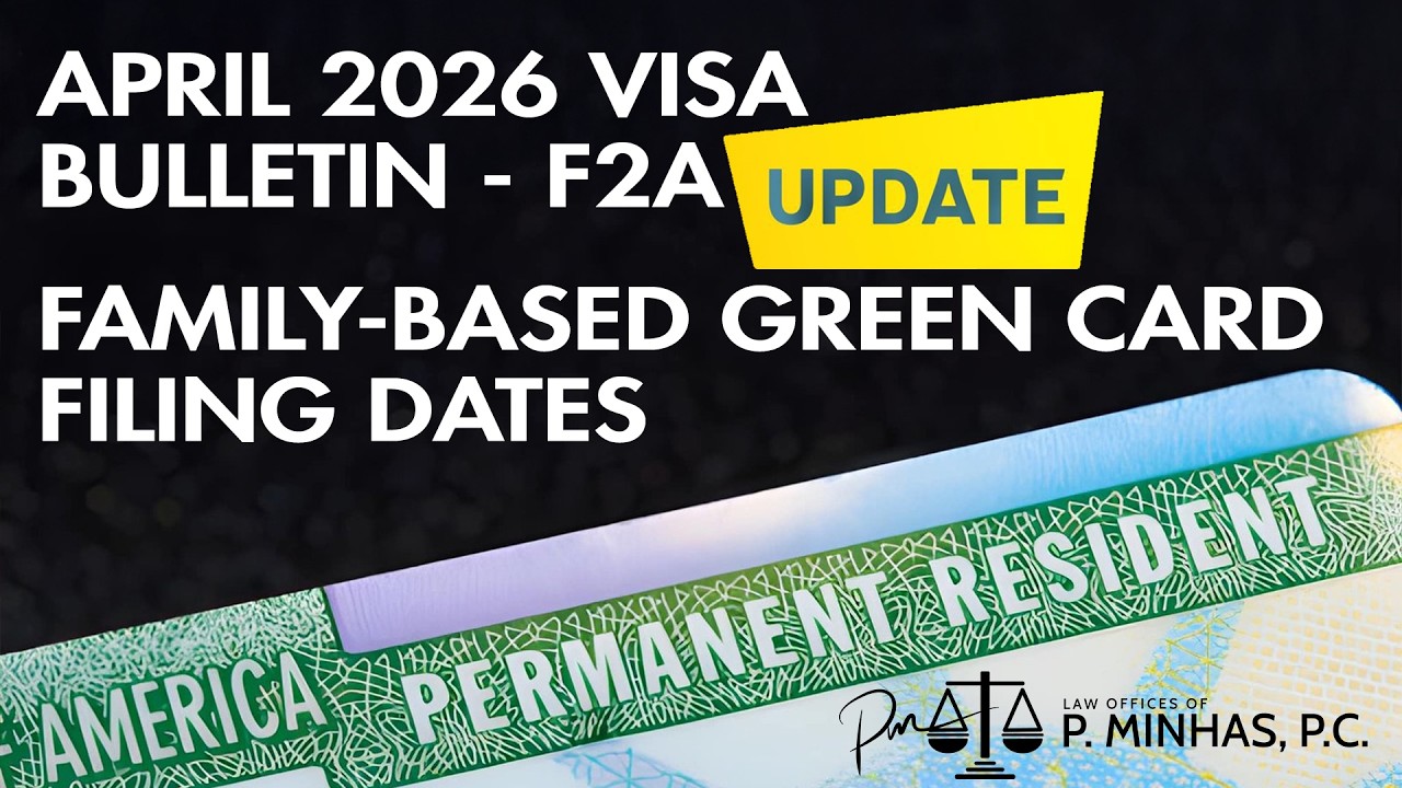 APRIL 2026 NVC VISA BULLETIN | FAMILY BASED GREEN CARD | DATES FOR FILING