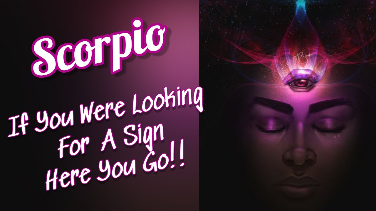 SCORPIO~ IF YOU WERE LOOKING FOR A SIGN ...HERE YOU GO !