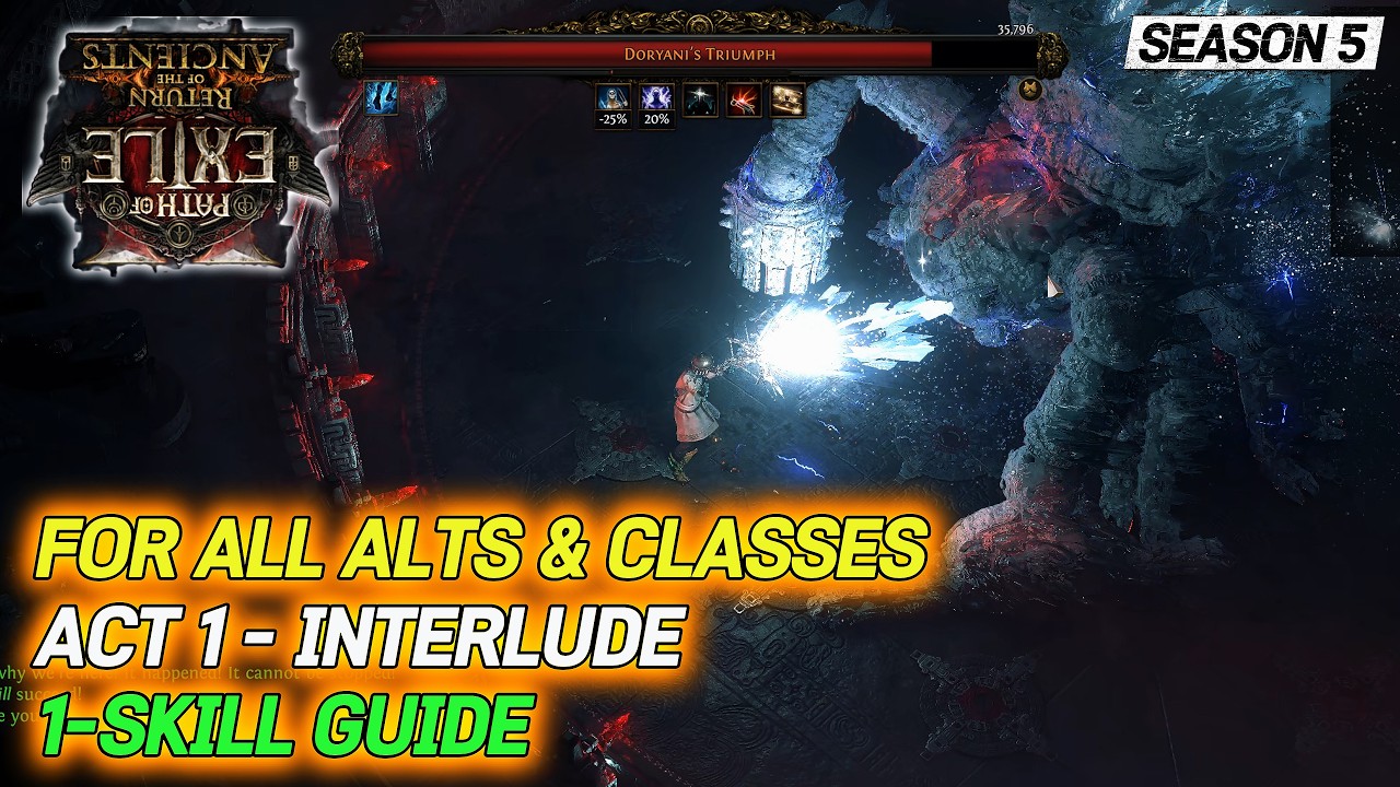 [0.5] PoE 2 Easy 1-Skill Act 1 to Interlude Guide for All Alts & Classes | Path of exile 2