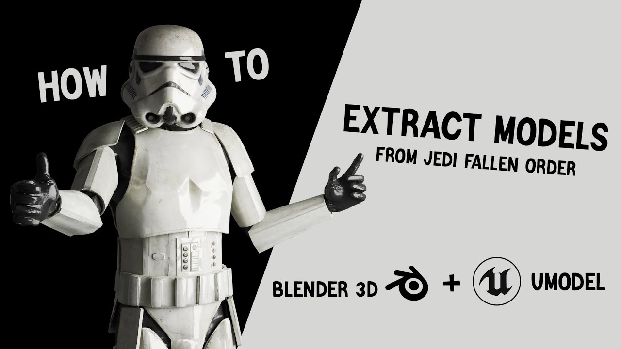 How To Extract Models From Jedi: Fallen Order | Blender 3D | Umodel | Free Tutorial
