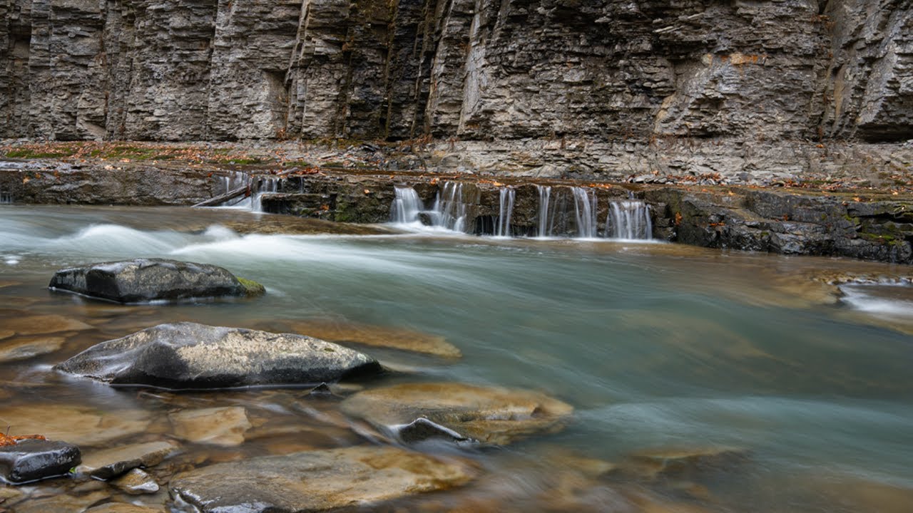 Relaxing River Sounds in 4K | Six Mile Creek, Ithaca NY | White Noise for Sleep & Study