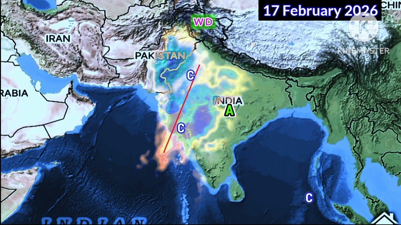 Estimate of weather system likely to develop across the country for the next 25 days.