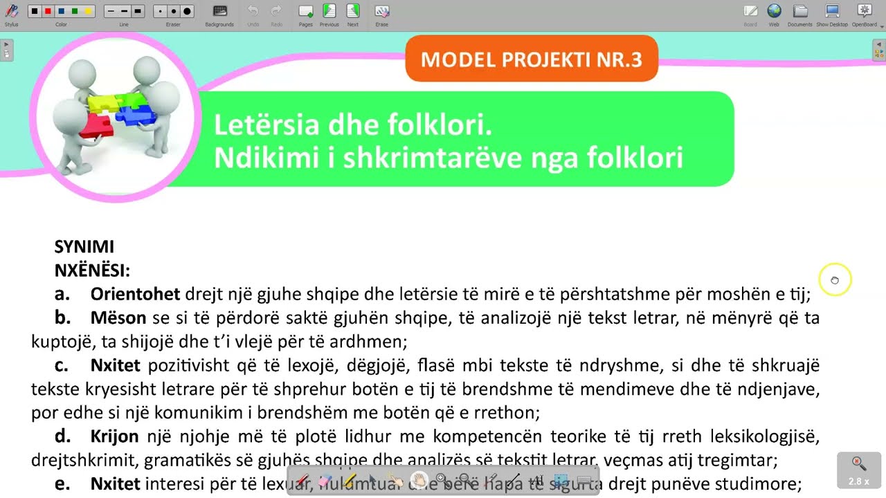 131 133 Gjuha 9 Filara MODEL PROJEKTI NR 3 Tema Ndikimi i shkrimtareve nga folklori