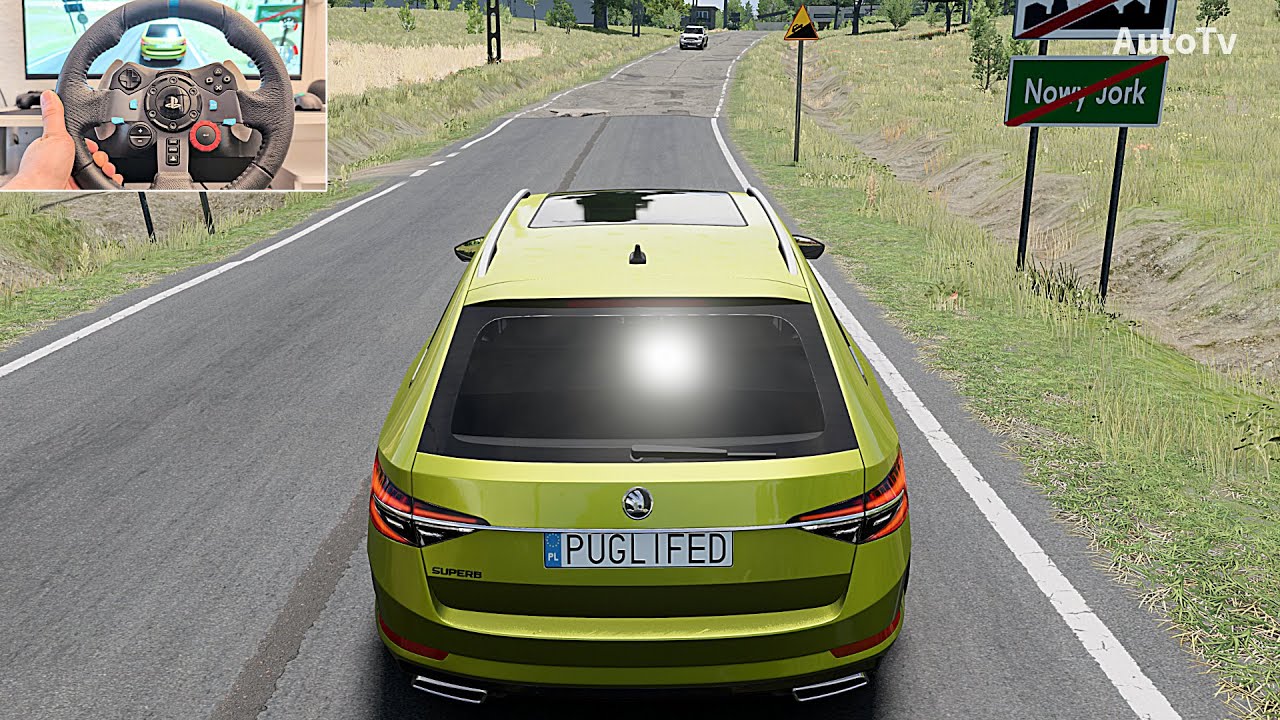 2017 Škoda Superb Combi - BeamNG Drive Gameplay & Crash Test | Logitech G29