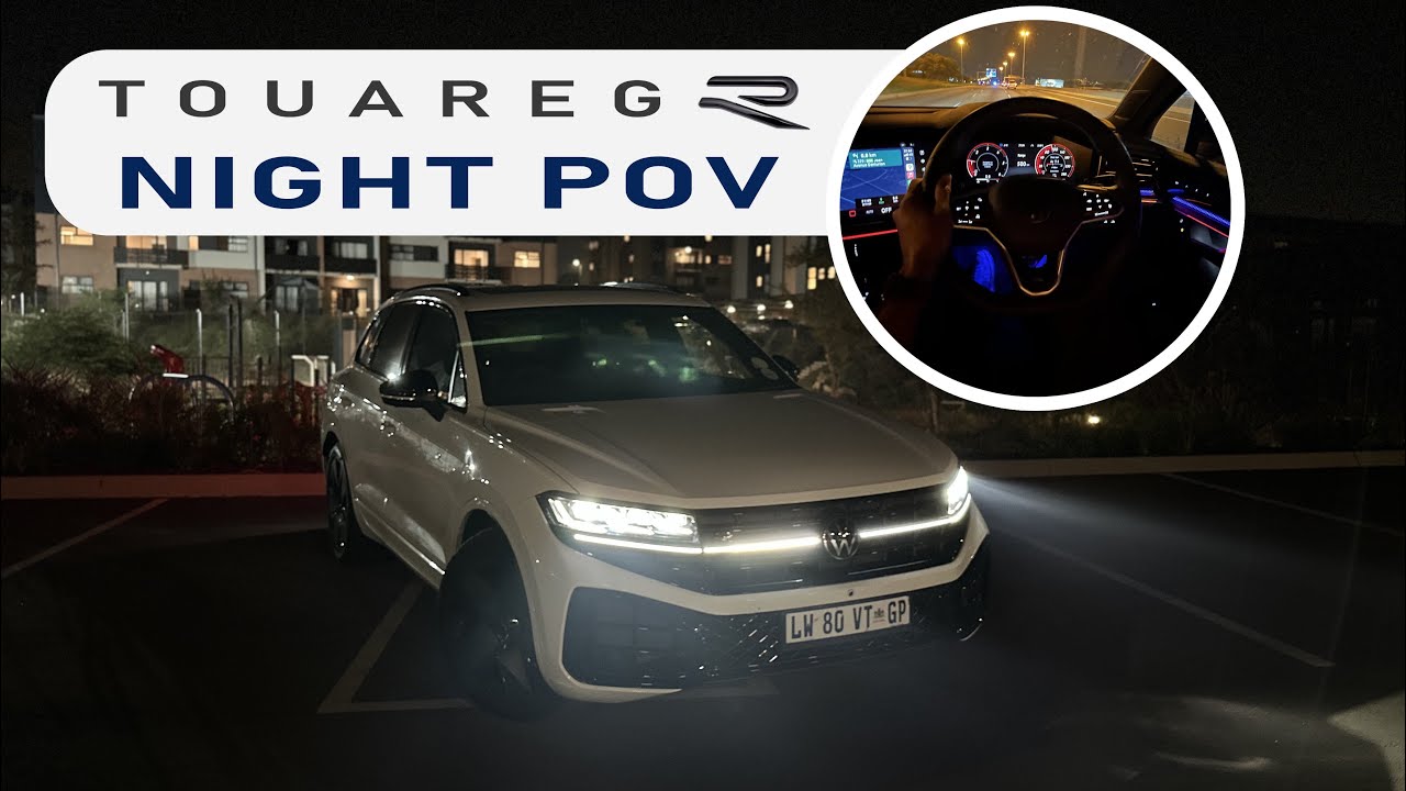 NIGHT POV DRIVE: 2025 VW Touareg R-Line | Matrix HD IQ Lights, Ambient Lighting & Animations |