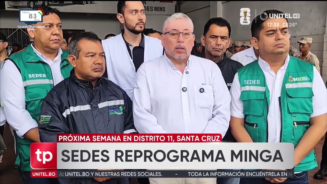 Debido a las intensas lluvias en Santa Cruz, reprograman el segundo día de minga