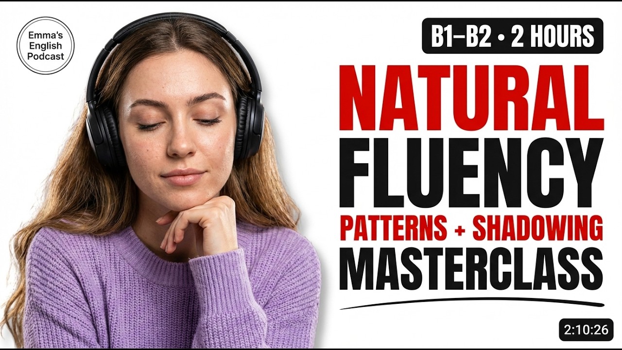 Natural English Fluency (B1–B2): Patterns + Shadowing | Emma’s English Podcast