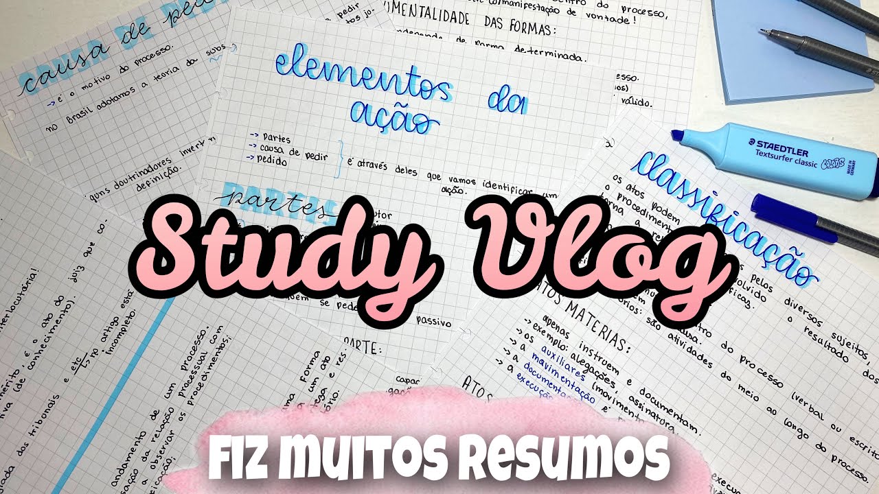 Study Vlog | Muitas cenas de estudos fazendo resumos!!! #FiqueEmCasa e estude #Comigo