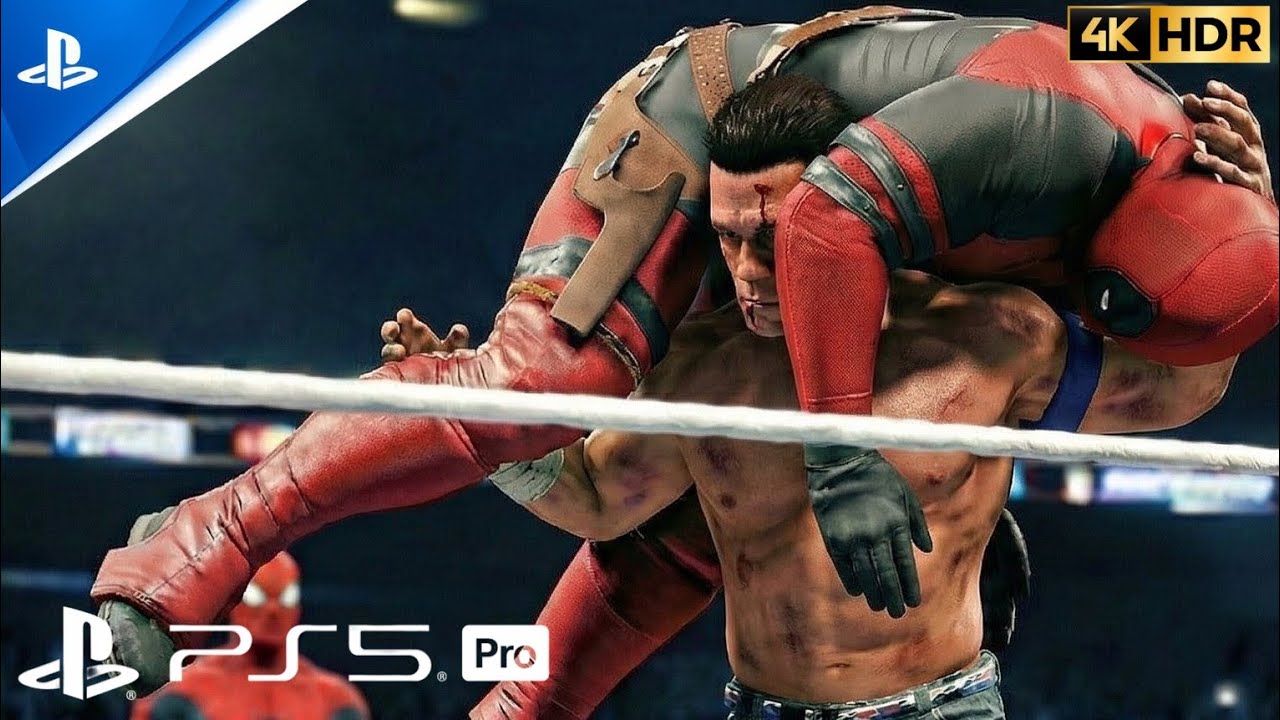 Spider-Man vs Deadpool vs John Cena | Superhero Chaos Triple Threat | WWE 2K25 4K