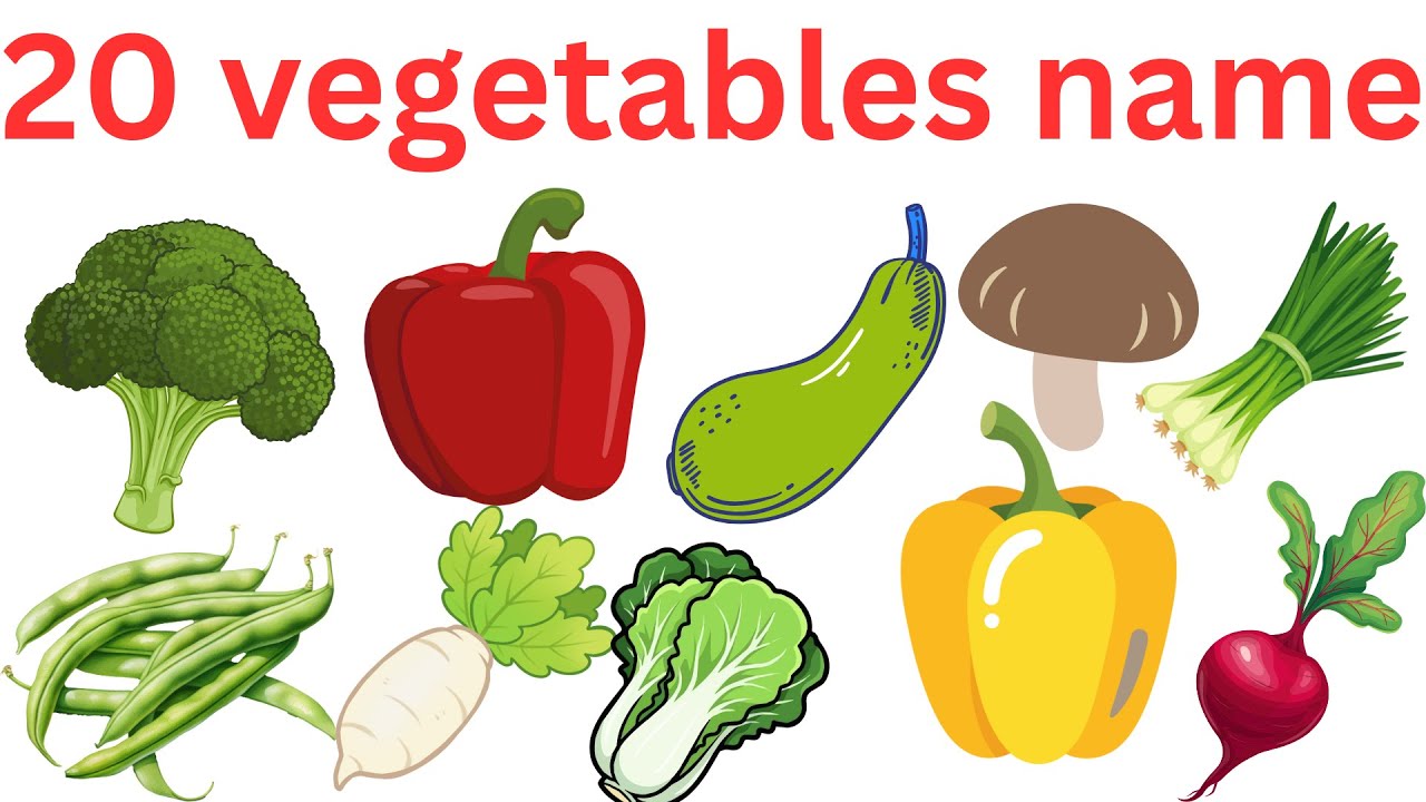 20 Vegetables Name in English and Bangla | সবজির নাম | Kids Learning Video