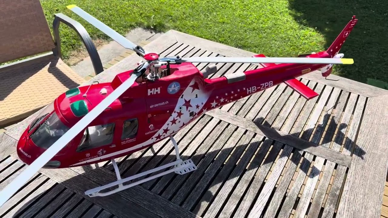 RC-Heli AS350 Air Zermatt als 500er, von Flishrc mit Flywing-GPS und vielen Änderungen 