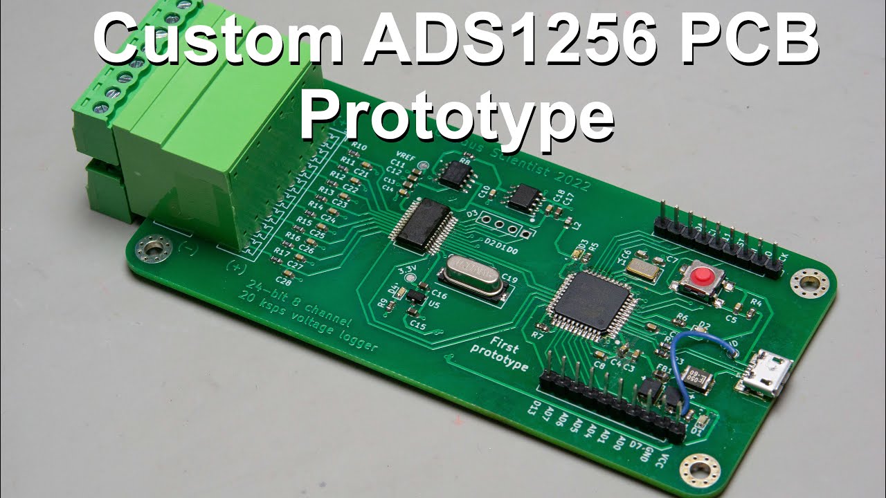 Making my own custom voltage logger based on the ADS1256 - Prototype