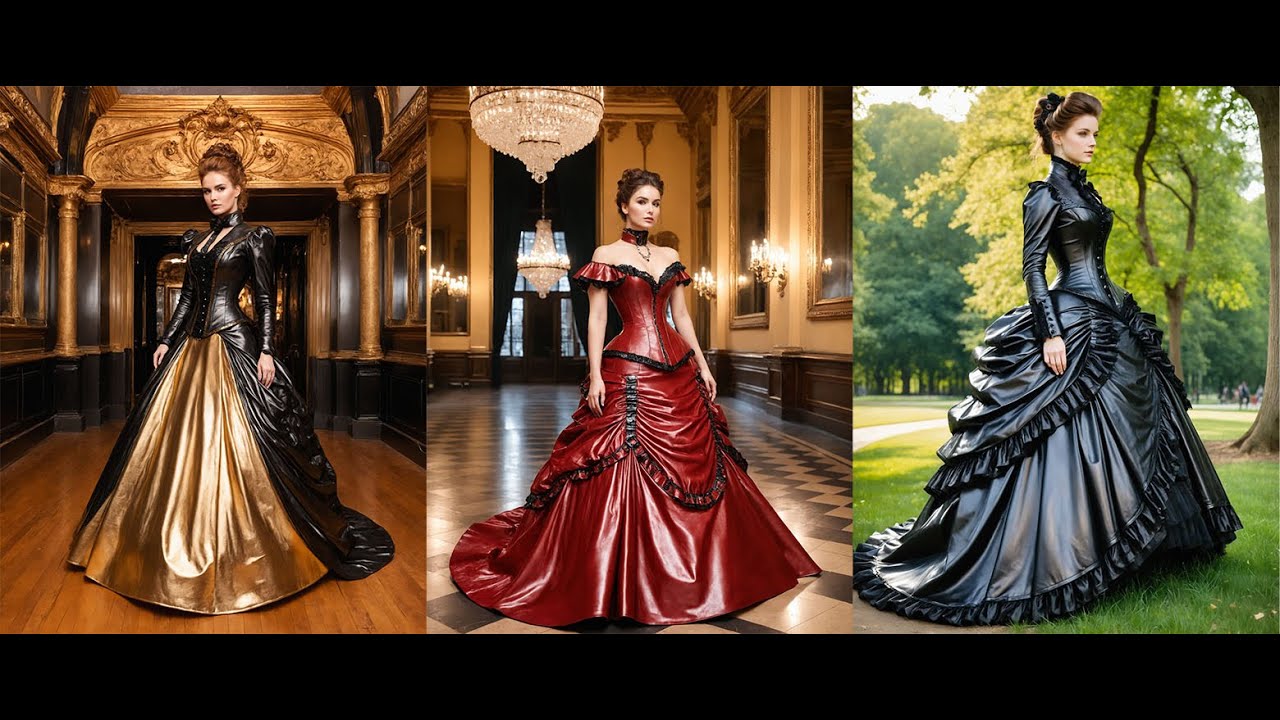 The Allure of Victorian Leather Bustle Dresses – A Fashion Journey #leather #victorian #fashion