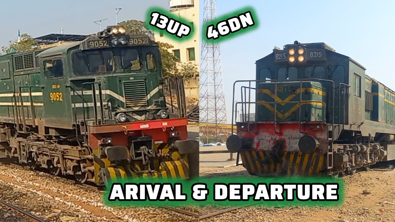 Pakistan Trains || KARACHI || AWAM &PAKISTAN  GEU-40 9052 & HGMU-30R 8215 ☆☆☆