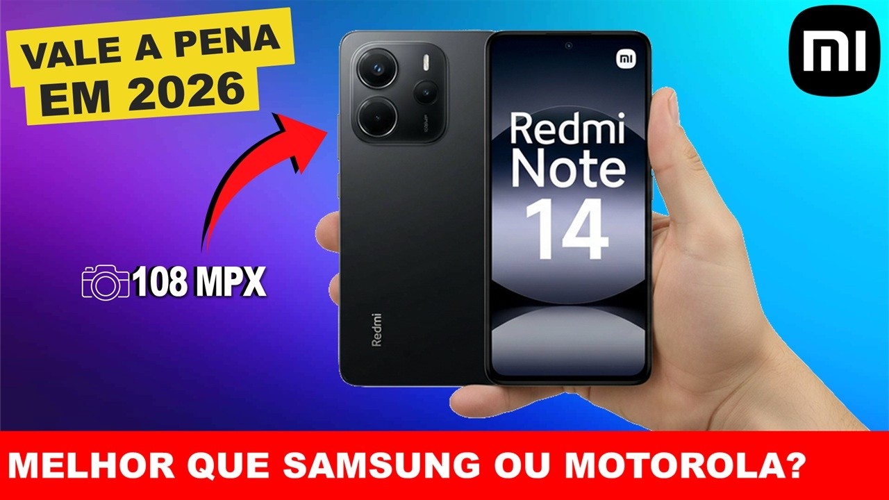 Redmi Note 14 É BOM MESMO! Sera que Vale a pena em 2026? Unboxing