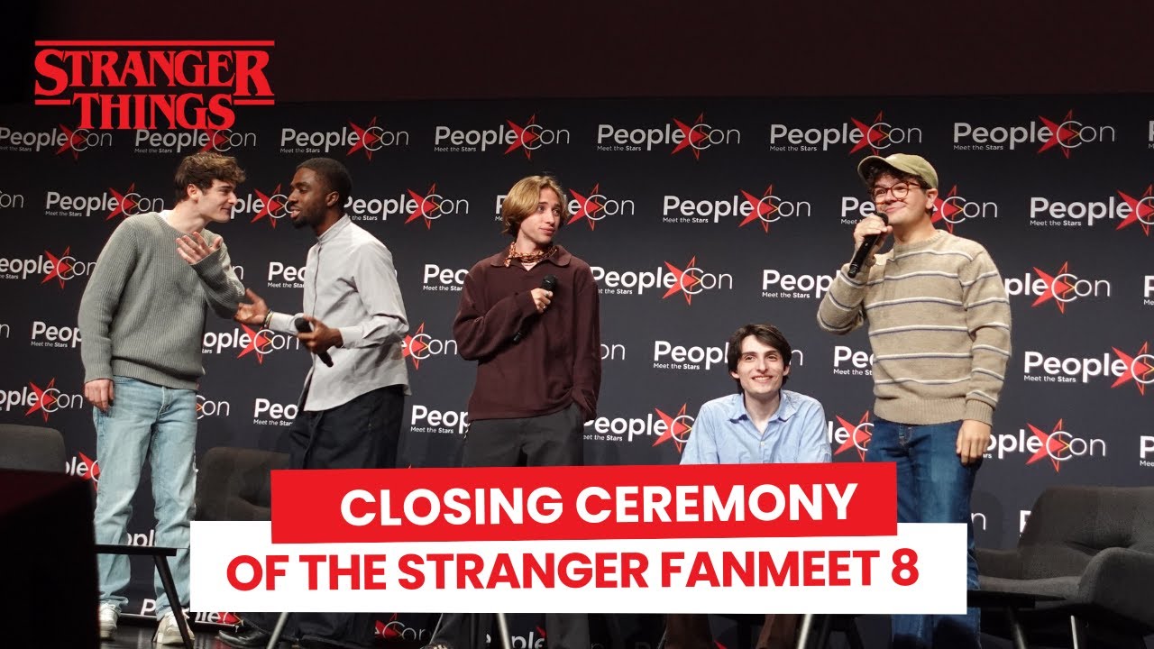 Closing ceremony of the SFM8 with Noah, Caleb, Finn, Gaten and Raphael from Stranger Things