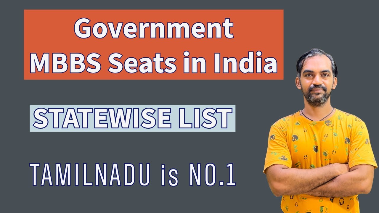 Government MBBS Seats in India through NEET 2024, State Wise List