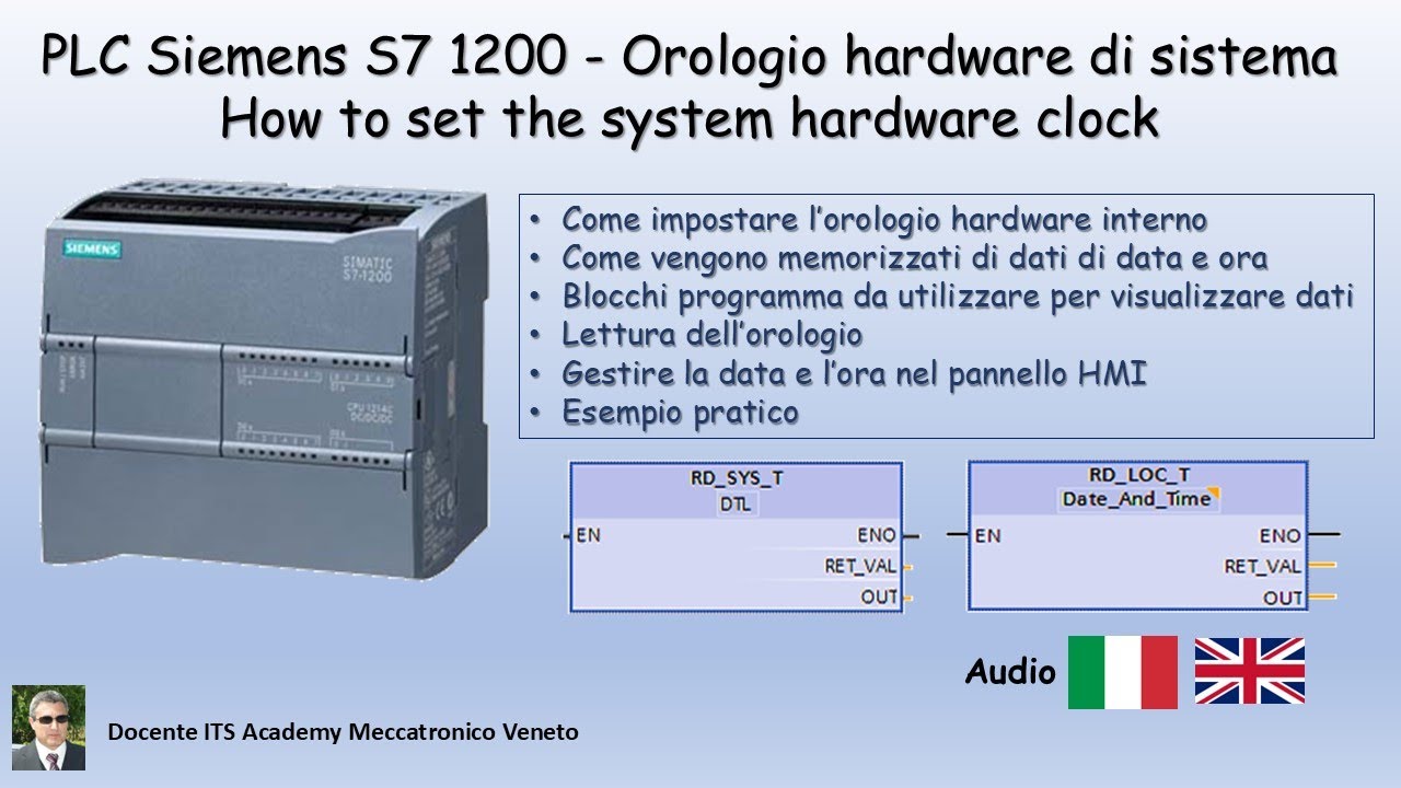 PLC S7 1200 Configurare orologio hardware - How to set the system hardware clock