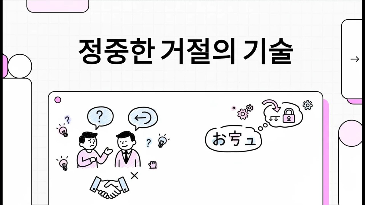 정중한 거절의 기술 - 일본어 JLPT N2 대화 분석 - 1