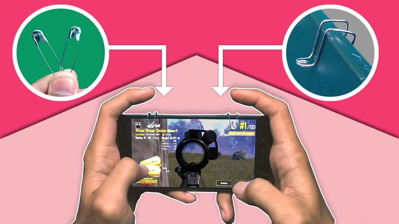 Auto AIM - Membuat Tombol L1-R1 Cuma Pake Peniti | DIY PUBG Button From Safety Pins