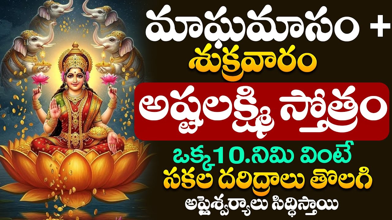 LIVE : మాఘ పంచమి +శుక్రవారం  | Ashtalaksmi Stotram | Godess Lakshmi Devi Telugu Bhakthi Songs