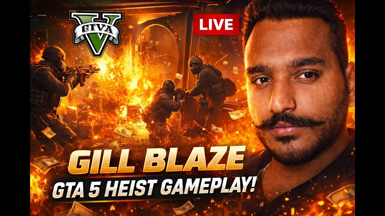 GTA 5 HEIST LIVE 🔥 Bank Robbery Gone Wild | GILL BLAZE PUNJABI GTA5
