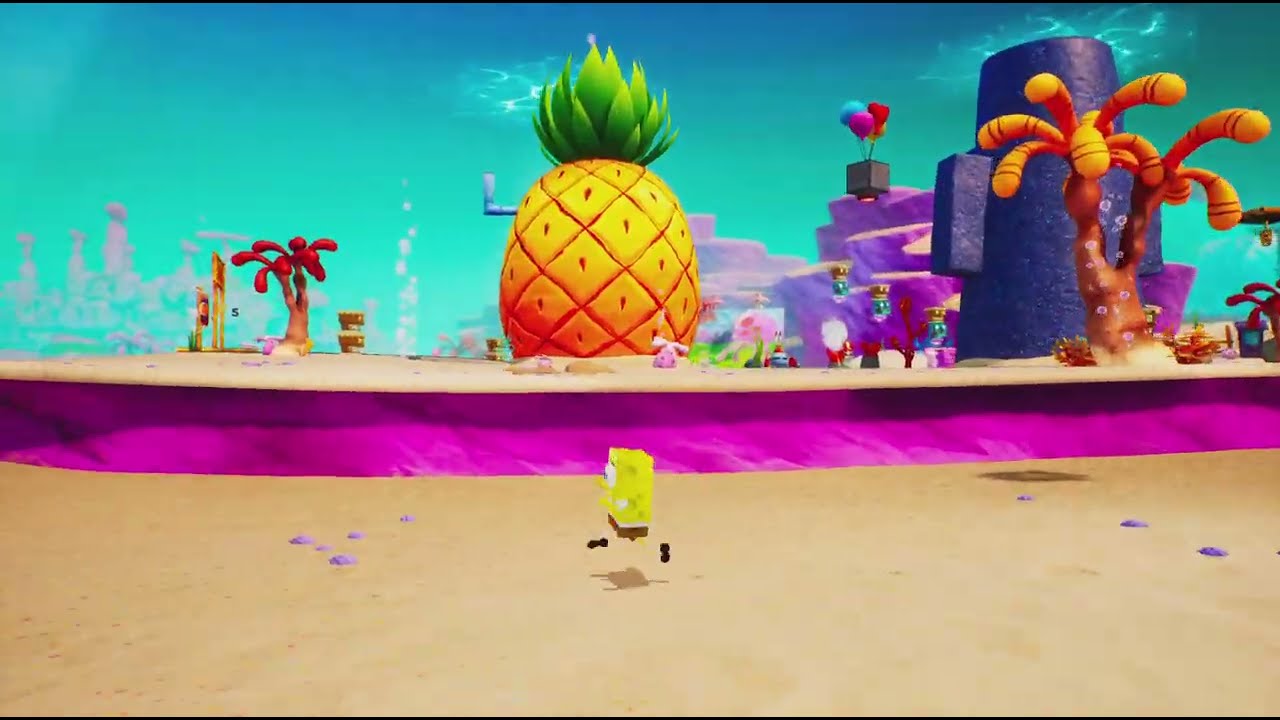 SpongeBob SquarePants: Battle For Bikini Bottom - Rehydrated Way to glitch out of hub! (No spatulas)