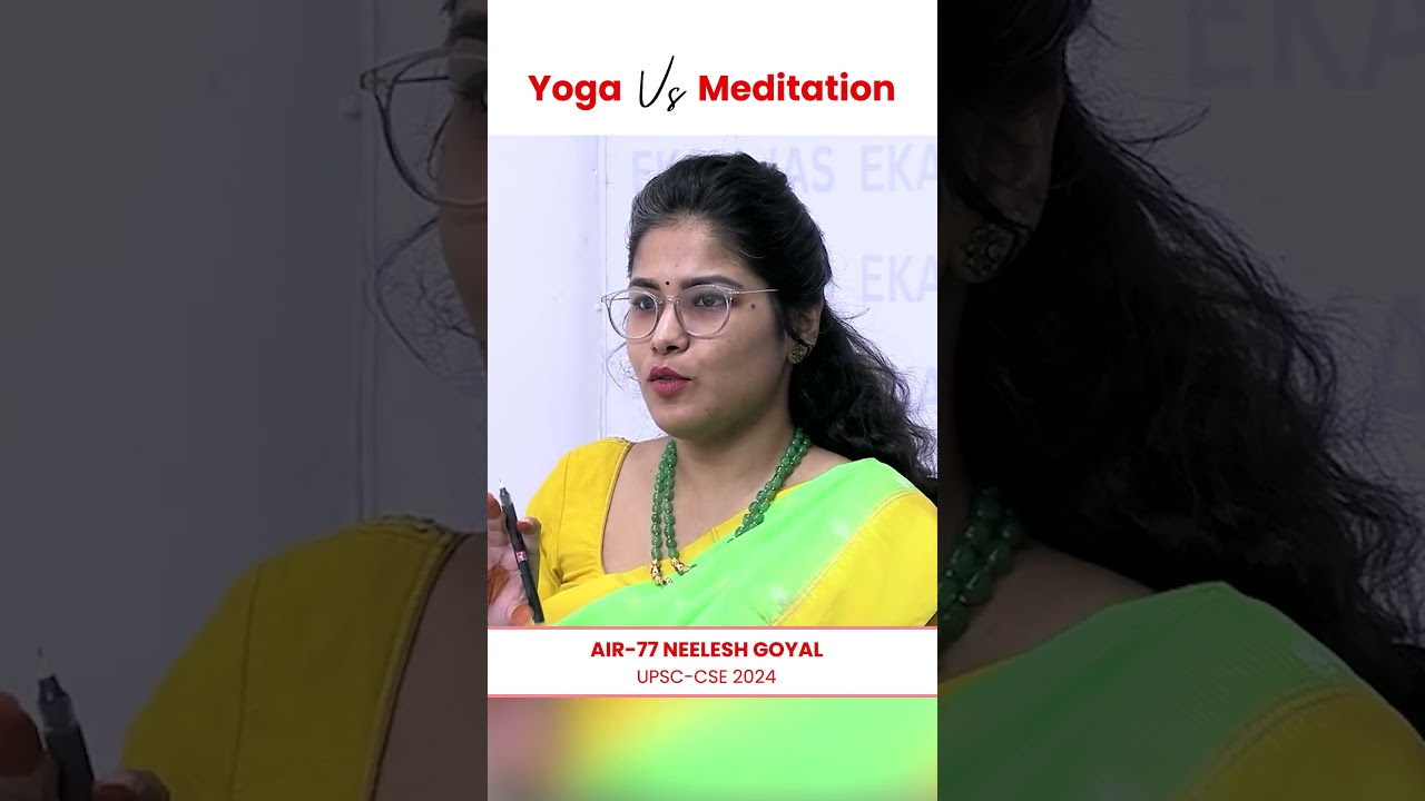 Yoga vs Meditation & Patanjali Ashtang Yoga Explained | UPSC Mock Interview AIR 77 Neelesh Goyal