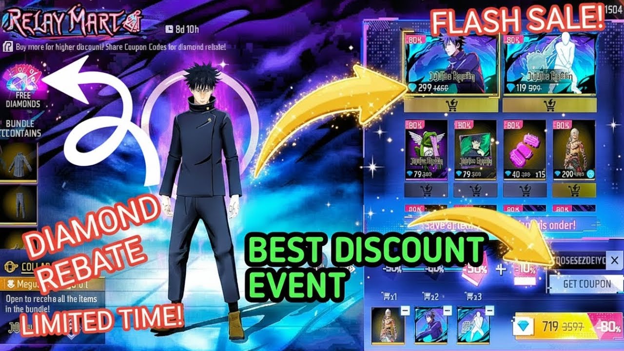 The CHEAPEST Jujutsu Kaisen Skins Ever? 80% Discount!+Diamond REBATE