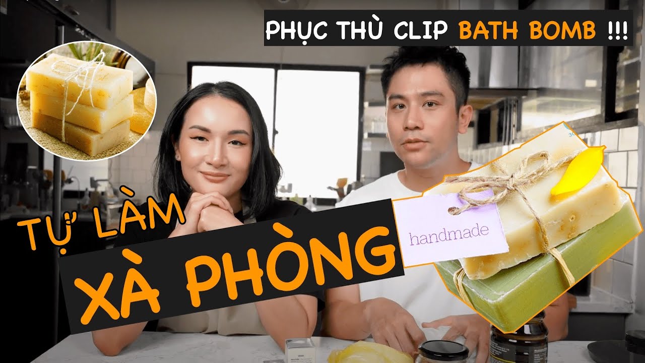 Thử làm XÀ PHÒNG/XÀ BÔNG CỤC tại nhà - Liệu tụi mình có thành công??? // Dinology ft Giang Ơi