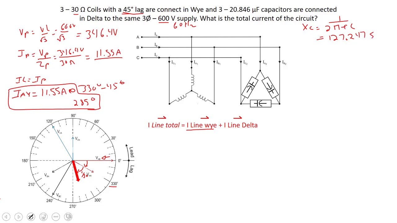 Wye Coils and Delta Capacitors  on the same Supply