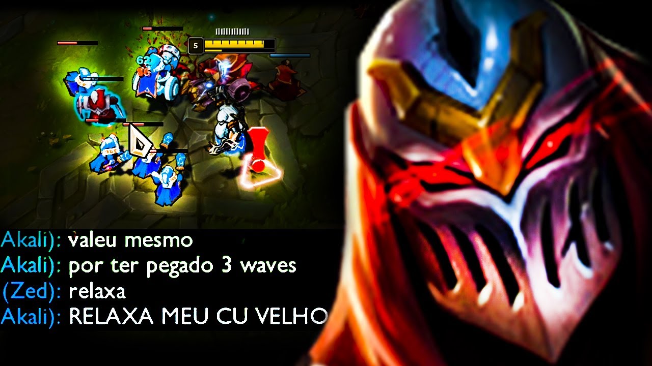 FIZ O PREÇO DO GANK DE ZED JUNGLE, TILTEI A AKALI E O RAGE CANTOU KKKKK