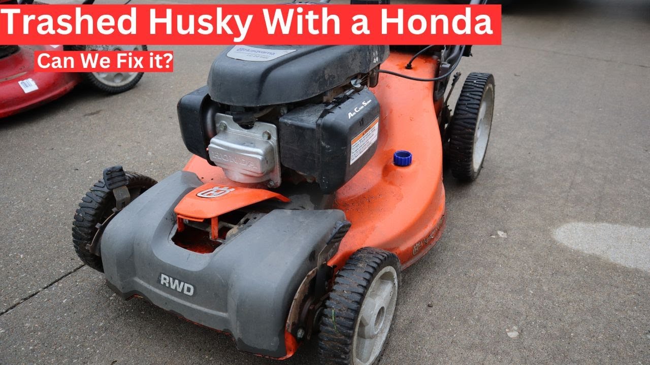 Газонокосилка Husqvarna с двигателем Honda, которой нужна помощь.