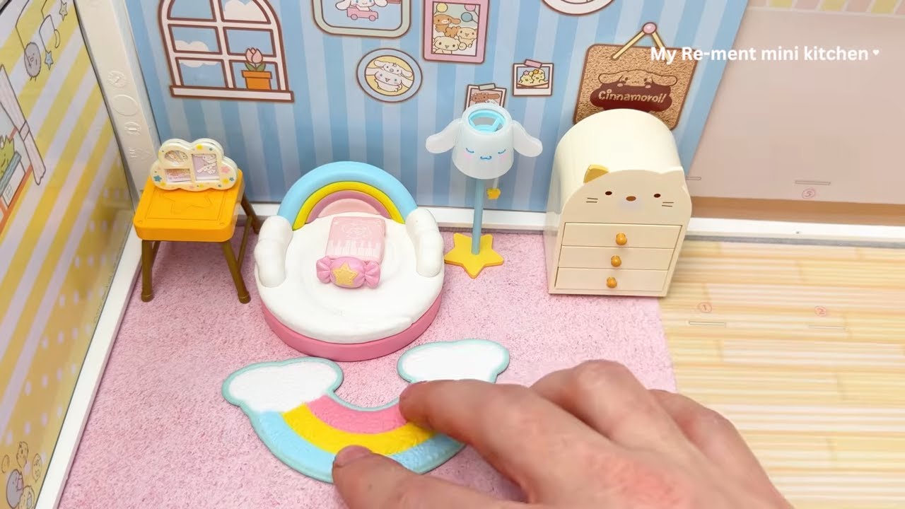 Miniature apartment installation ✨ ASMR ✨ Re-ment collection 💕 cute characters