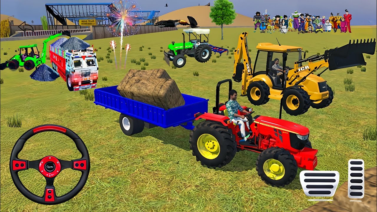 🔴Drive JCB and Uploading 🪨🏗Stone From Dumper🌋 Truck in Game #truck​ #jcb​ #tractor​ #dumper​ #games​