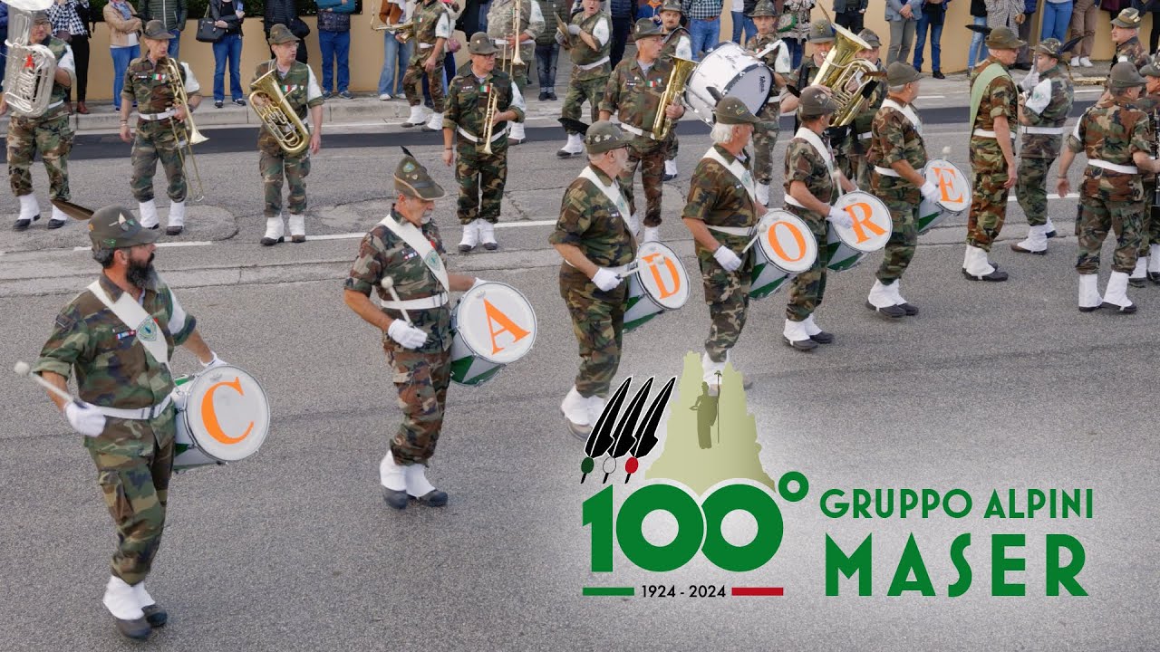 100° Anniversario Gruppo Alpini Maser | Carosello della Fanfara congedati Brigata Alpina Cadore